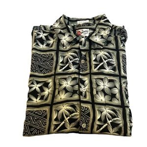 Men’s Hilo Hattie Hawaiian Original Short Sleeve Button‎ Down Shirt XL
